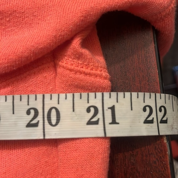 Pink Victoria Secret Oversized LOVE PINK Orange Long Sleeve Top Sz M Ladies - Picture 5 of 7